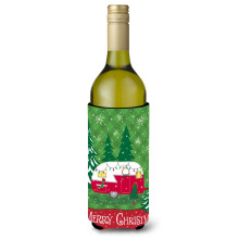 "Caroline's Treasures VHA3018LITERK Kerst Vintage Glamping Trailer Fles Koozie Hugger, Multicolor, 750ml"