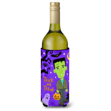 "Caroline's Treasures Halloween Frankie Frankenstein Fles Bottle Beverage Insulator Hugger, 750 ml, Multicolor"