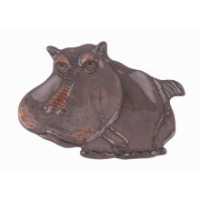 Blue Sky Ceramic 6.5x5.5x1Hippo Spoon Rest Multi Color