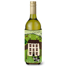 "Caroline's Treasures Folk Art Country House Wijnfles Beverage Insulator Hugger, 750 ml, Multicolor"
