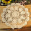 Laivigo novo pano de mesa redondo de renda de croch feito  mo doilies 16 polegadas bege 1