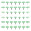 50Pcs Creative Green Two-Legged Nails Durable DIY Craft Rivets 1