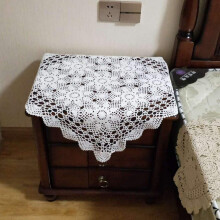 Damanni White Cotton Handmade Crochet Lace Table Cloth Doilies Doily Square 23 Inch