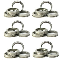 Udskiftningsringe til Mason Jar eller holdbare og rustsikre metalbnd/ringe til Mason Jar konserveskrukker (st med 24 almindelige mundinger)