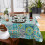 DII Spanish Tile Print Collection Vinyl Multi-Use Flannel Backed Tablecloth Rectangle 60x84 Spanish Tile 4
