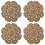 Phantomon Doilies de croch redondo de renda, guardanapo de 8 polegadas feito  mo, 100% algodo, porta-copos de croch, pacote de 4 (marrom) 1
