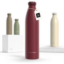 LARS NYSM Nerezov izolovan lhev na vodu 12oz 17oz 25oz 34oz 51oz | Izolovan termolhev na tepl a studen npoje | Nepropustn lhev na pit (Ber
