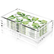LotFancy Porte-Serviettes en Acrylique Porte-Serviettes pour Serviette de 8,5 x 4 Pouces Porte-Serviettes d'invit Transparent pour Table de Sall
