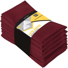 Utopia Kitchen Serviettes en tissu bordeaux [Lot de 12 45,7 x 45,7 cm] Serviettes de table lavables et rutilisables en mlange de coton