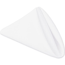 PLOYMONO Serviettes en tissu blanc trs rsistantes 43,2 x 43,2 cm, serviettes de table en polyester lavables solides Lot de 8 serviettes ave
