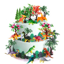 Arbres Dcorations de Gteaux OrgMemory Arbres de Dinosaures avec Bases 27pcs Mini Dinosaures Jouets de Dinosaures Arbres en Plastique pour l'art