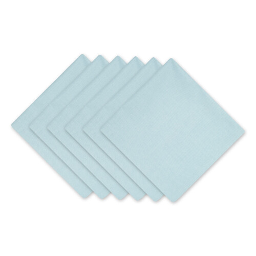 DII Ensemble de Serviettes Solides Collection 20x20 Bleu Oeuf de Robin 6 Pices