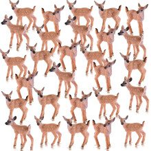 Skylety 14 pezzi Figurine in miniatura di cervi per artigianato TOPPER TOPPER Mini giocattoli per le decorazioni per la doccia per feste di compleann