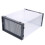 2Pcs Plastic Shoes Storage Box Grey Durable Stackable Organizer 3