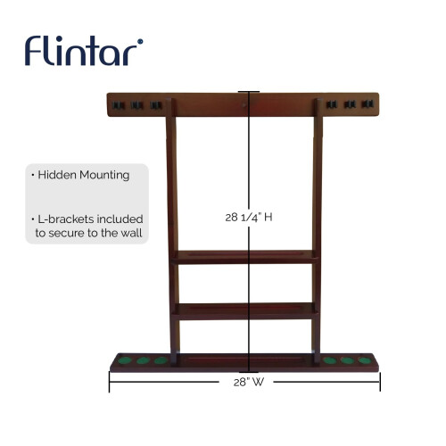 Support de queue de billard Flintar de qualit suprieure fabriqu  Taiwan Porte-queue de billard en bois dur massif vritable Support de queue 1