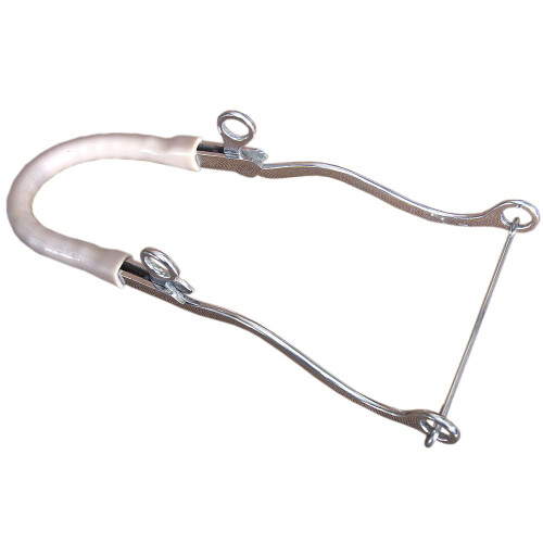 HILASON Western Horse Hackamore Bit med rrtckt mun 2