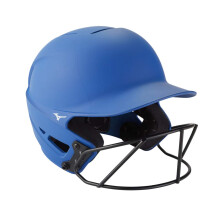 Mizuno F6 Volwassen Fastpitch Softbal Helm met Masker, Koningsblauw, Klein/Middel