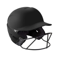Kask do odbijania softballu Mizuno F6 Adult Fastpitch z maska, czarny, duzy/bardzo duzy