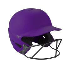 Mizuno F6 Volwassen Fastpitch Softbal Helm met Masker, Paars, Klein/Middel
