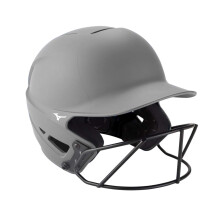 Mizuno F6 Volwassen Fastpitch Softbal Helm met Masker, Grijs, Groot/X-Groot