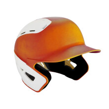 Kask baseballowy Mizuno B6 dla doroslych, pomaranczowo-bialy, maly/sredni