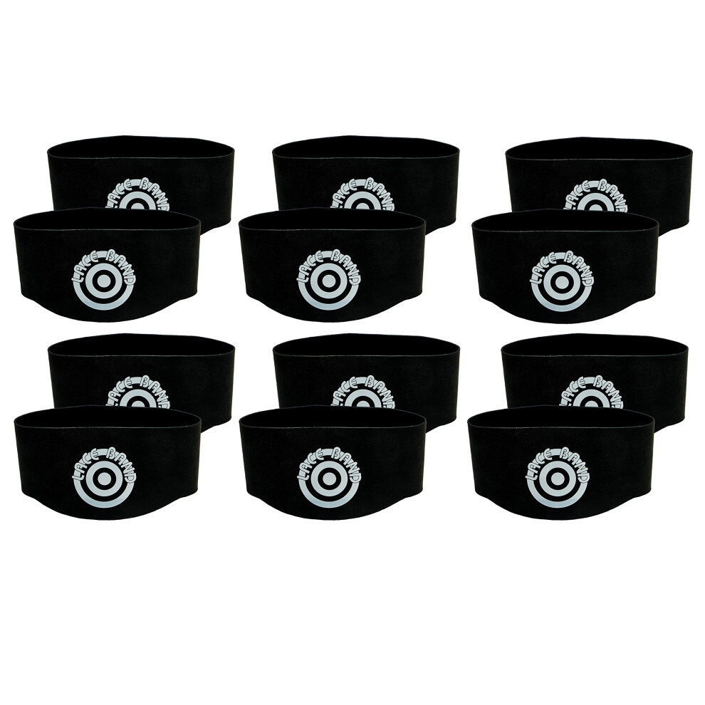 Unikalne Sportowe Opaski Koronkowe W Rozmiarze Mlodziezowym Koronkowe Opaski Pilkarskie (6 Par) Czarna Mlodziezowa-image