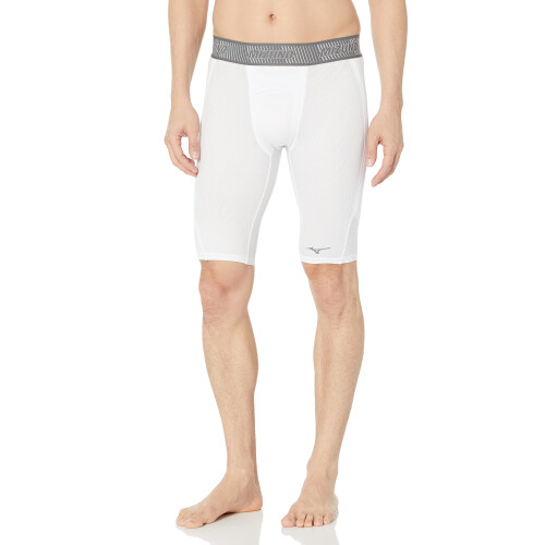 Mizuno Mizuno Youth Boy's Aero Vent acolchoado beisebol curto branco