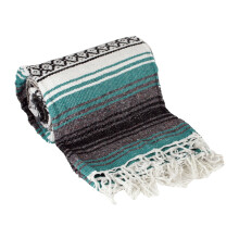Canyon Creek Authentic Mexican Yoga Falsa Blanket (Teal)