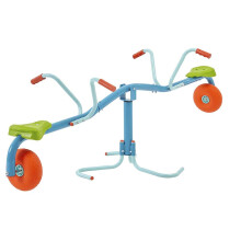 TP Toys Spiro Spin Seesaw | Sit and Spin Teeter Totter with 360 Spin and Bounce Wheel | Kids Outdoor Play Equipment for Backyard Playground or Indo