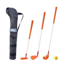KONDAY Kids Golfmails Set Lasten Golfsetti Piha Urheiluvälineet Kolme mailaa kantolaukulla ja pehmeillä palloilla (oranssi)