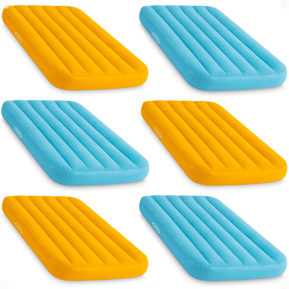 Intex 66803Ep Cozy Kidz Inflatable Airbed : Fiber-Tech - Velvety Soft Surface - Carry Bag Included - Color May Vary - 34.5"""" X 62"""" X 7"""" 6 Pack
