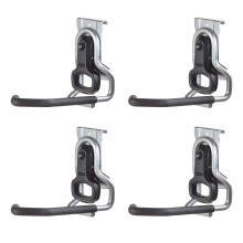 Rubbermaid FastTrack HeavyDuty Universal Garage Bicycle Storage Vertical Hanging Wall Hook Bike Rack for Bicycles up to 50 Pounds 4 Pack