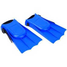 Keen 1 Paar Kinderen Duik Short Flippers PVC Zwemtraining Vinnen Lichtgewicht Scuba Flippers (Blauw)