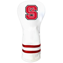 Team Golf NCAA NC State Wolfpack White Vintage Fairway Head Cover White Vintage Fairway Golf Club Headcover Form Fitting Design Retro Design &