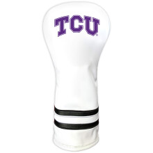 Team Golf NCAA Texas Arlington Mavericks White Vintage Fairway Head Cover White Vintage Fairway Golf Club Headcover Form Fitting Design Retro D