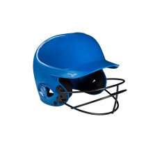 Mizuno MVP Serie Stevige Slaghulp met Fastpitch Softbalmasker, Klein/Middel, Koningsblauw