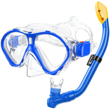 Gintenco Kids Snorkel Set Diving Mask for Children as Unisex Kids Swimming Goggles AntiFog Diving Mask and Dry Top Snorkel Combo Set for Junior