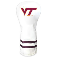 Team Golf NCAA Virginia Tech Hokies White Vintage Fairway Head Cover White Vintage Fairway Golf Club Headcover Form Fitting Design Retro Design