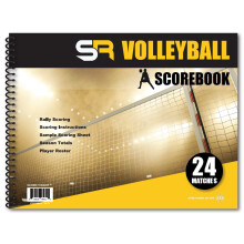 Score It Right Carnet de scores de volley-ball Carnet de scores de volley-ball en spirale de 24 matchs avec totaux de saison et feuille de list
