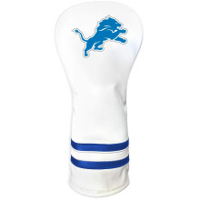 Team Golf NFL Detroit Lions White Vintage Fairway Head Cover White Vintage Fairway Golf Club Headcover Form Fitting Design Retro Design
