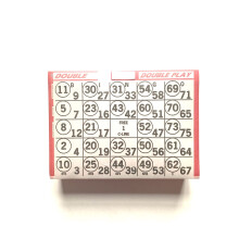 United Novelty 1 p Double Action Double Play Bingo Paper Game Cards - Paket med 500