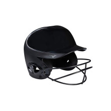 Solidny kask do odbijania Mizuno MVP z maska Fastpitch do softballu, duzy/bardzo duzy, czarny