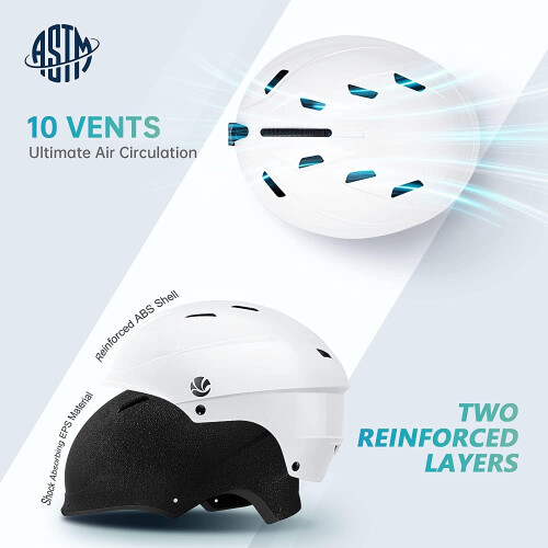 VANRORA Skihjelm Snowboardhjelm - Blank hvid L 1