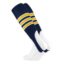 TCK stribet baseball stigb?jler m?nster D (marinebl?/hvid/guld medium)