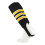 Staffe da baseball a righe TCK modello D (nero/bianco/oro grande) 1