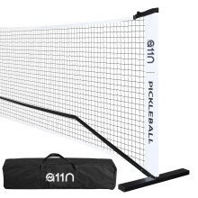 A11N Draagbaar Pickleball Net Systeem 22ft Gereglementeerde Maat Wit/Zwart