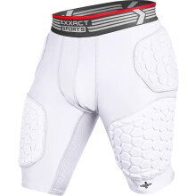 Exxact Sports Elite 5-pads voksen fodboldb?lte til m?nd med sk?llomme polstrede kompressionsshorts med integrerede hofte-l?rhalebenspuder Herreb?