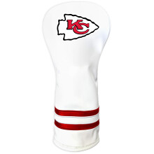 Team Golf NFL Kansas City Chiefs White Vintage Fairway Head Cover White Vintage Fairway Golf Club Headcover Form Fitting Design Retro Design