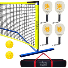 Zdgao Juego de Pickleball con Red - Redes de Pickleball de 22 pies Tamaρo Regulable portαtil para Exteriores con 4 paletas de Pickleball y 2 Bola