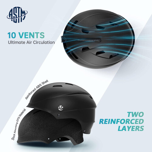 VANRORA Skihjelm Snowboardhjelm - Sort L 1